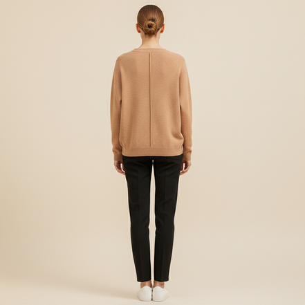 Women's Merino Wool V-Neck Sweater