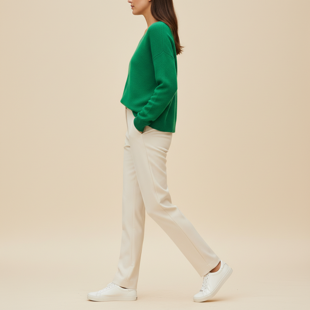Women's Merino Wool V-Neck Sweater