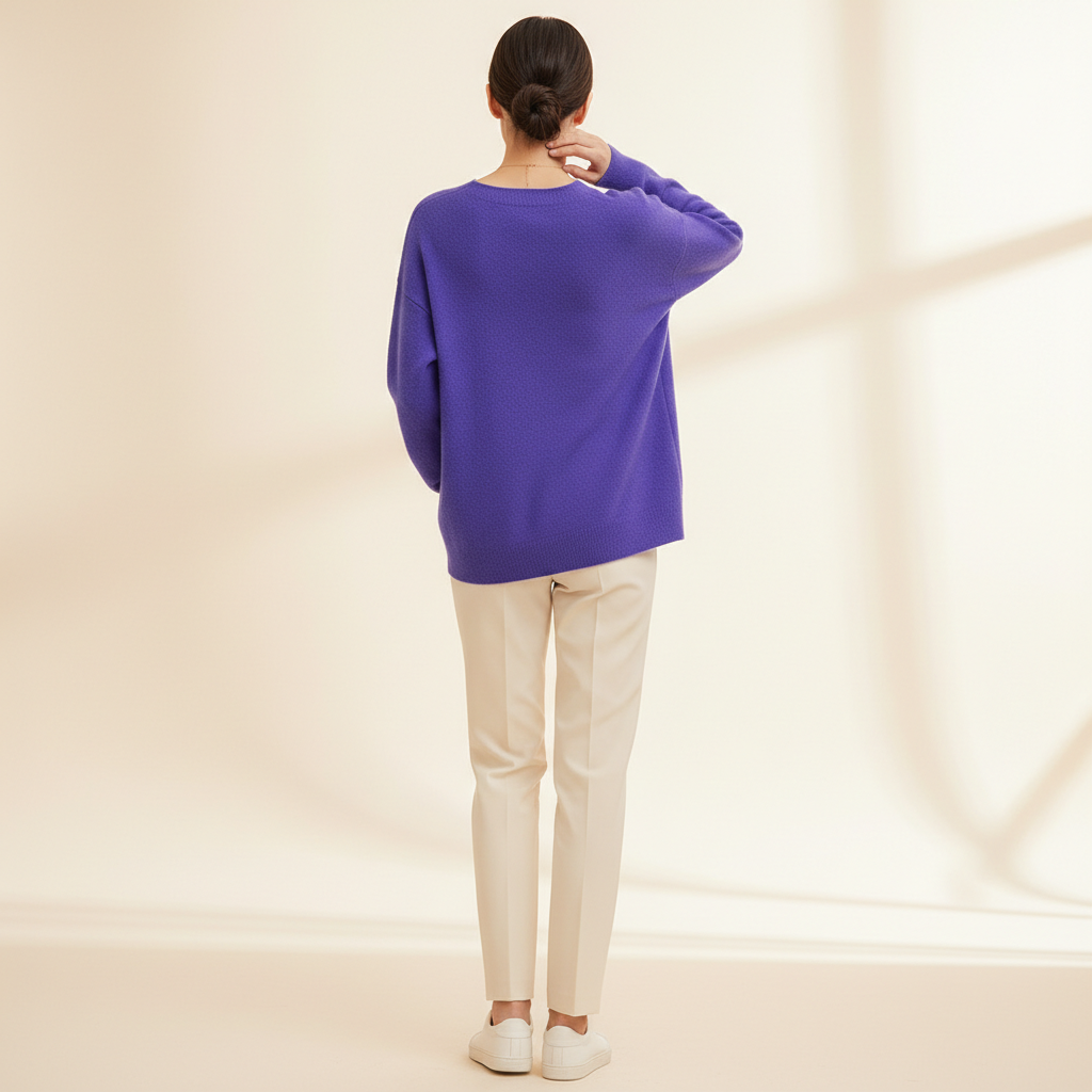 Women's Merino Wool V-Neck Sweater