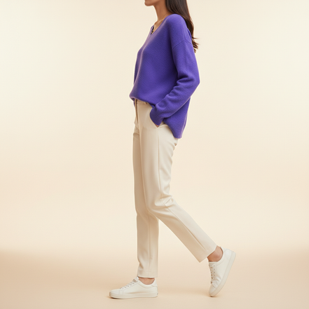 Women's Merino Wool V-Neck Sweater