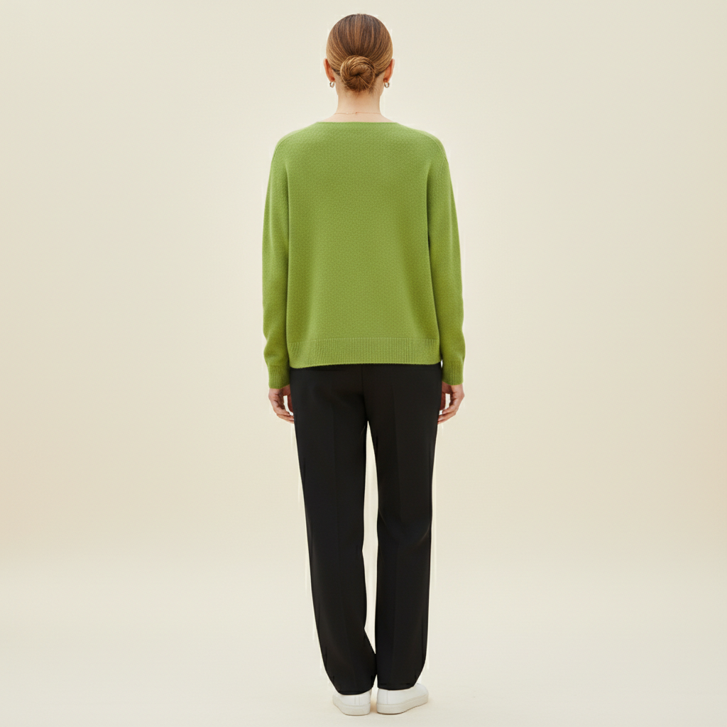 Women's Merino Wool V-Neck Sweater