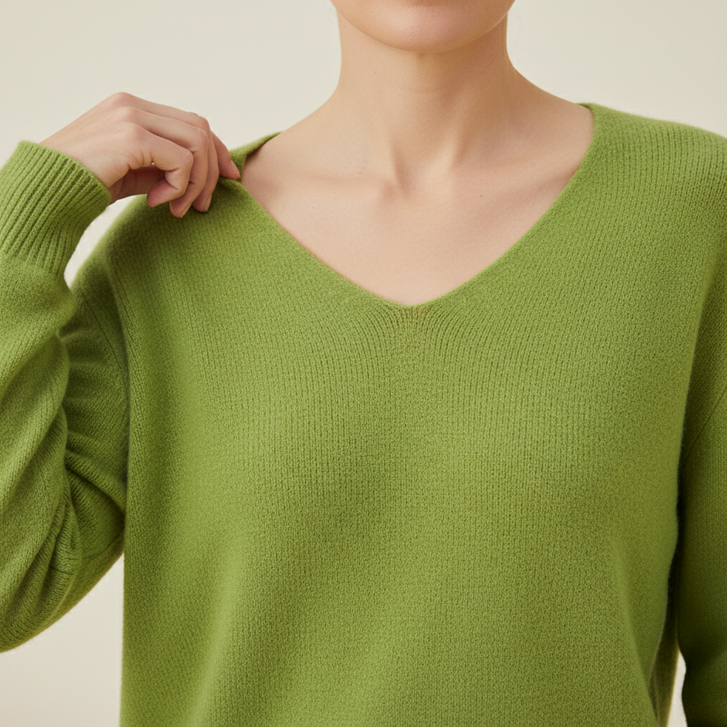 Women's Merino Wool V-Neck Sweater