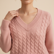 Women's Merino Wool V-Neck Sweater