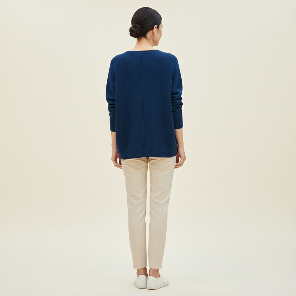 Women's Merino Wool V-Neck Sweater