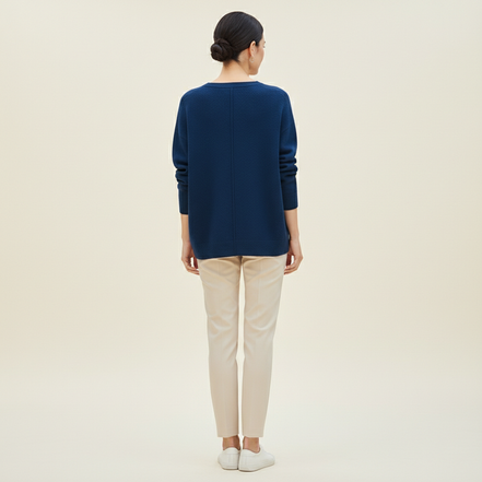 Women's Merino Wool V-Neck Sweater