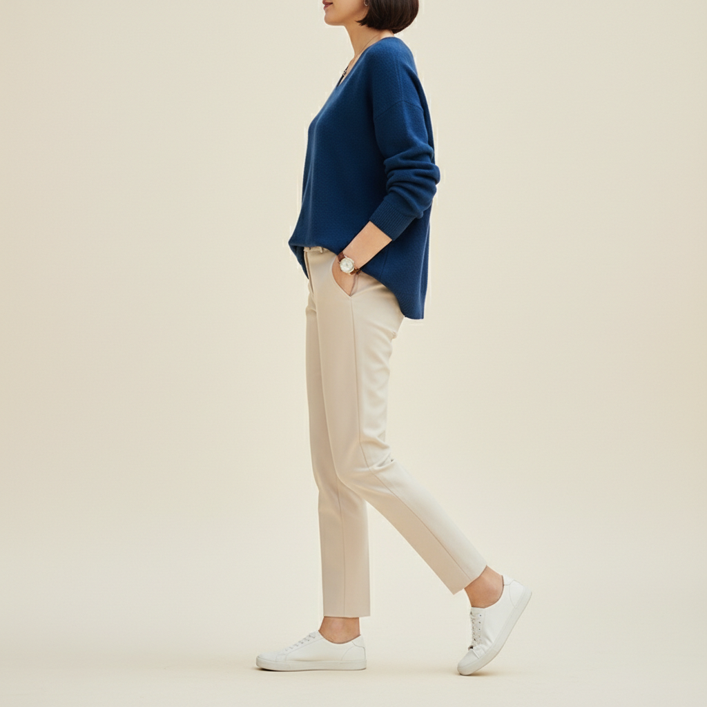 Women's Merino Wool V-Neck Sweater