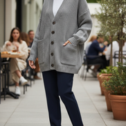 Women's Loose Knit Cardigan Sweater