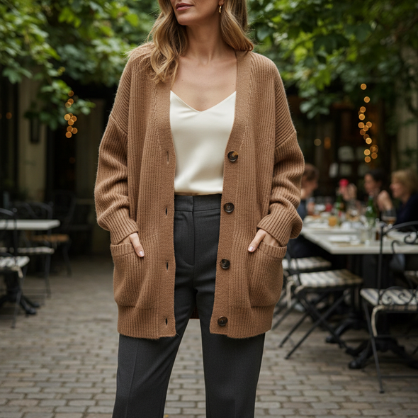 Women's Loose Knit Cardigan Sweater