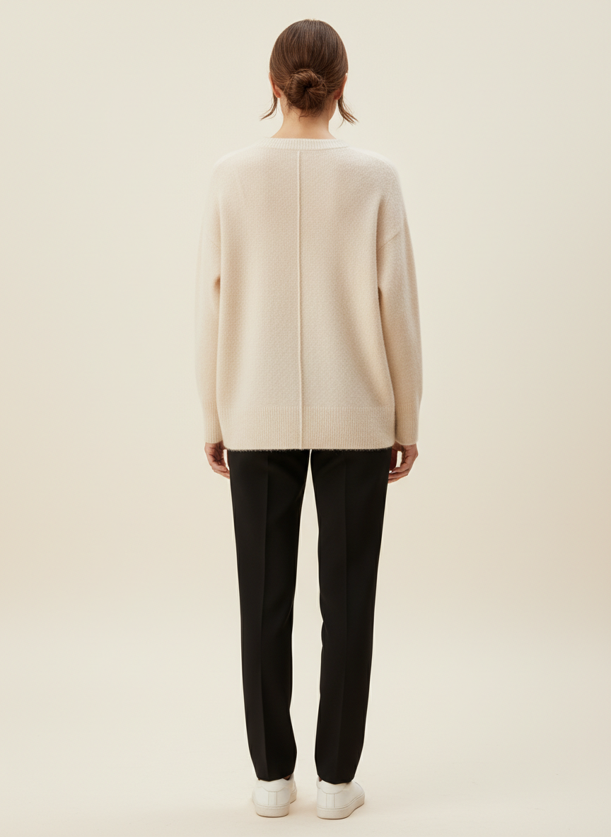 Women's Merino Wool O-Neck Sweater