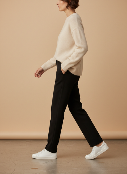 Women's Merino Wool O-Neck Sweater