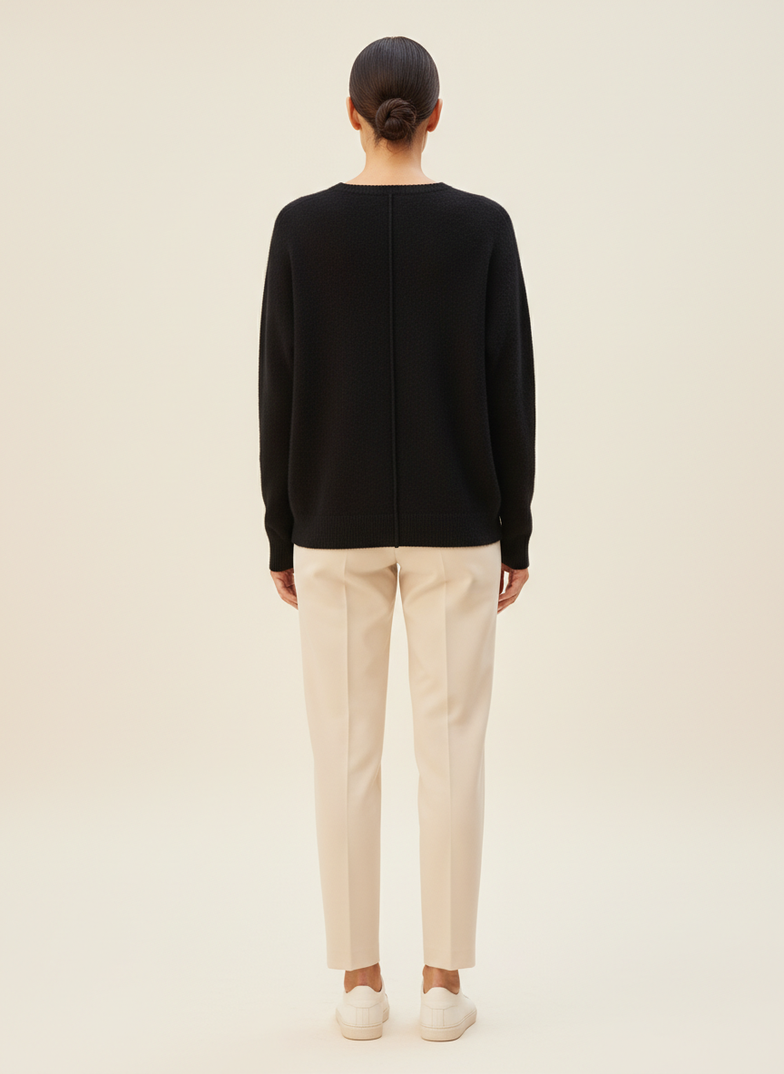 Women's Merino Wool O-Neck Sweater
