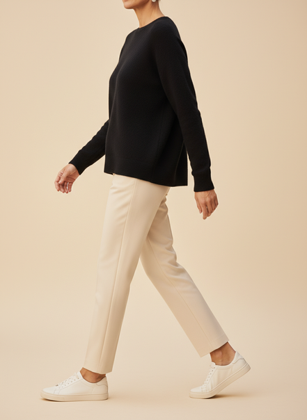 Women's Merino Wool O-Neck Sweater