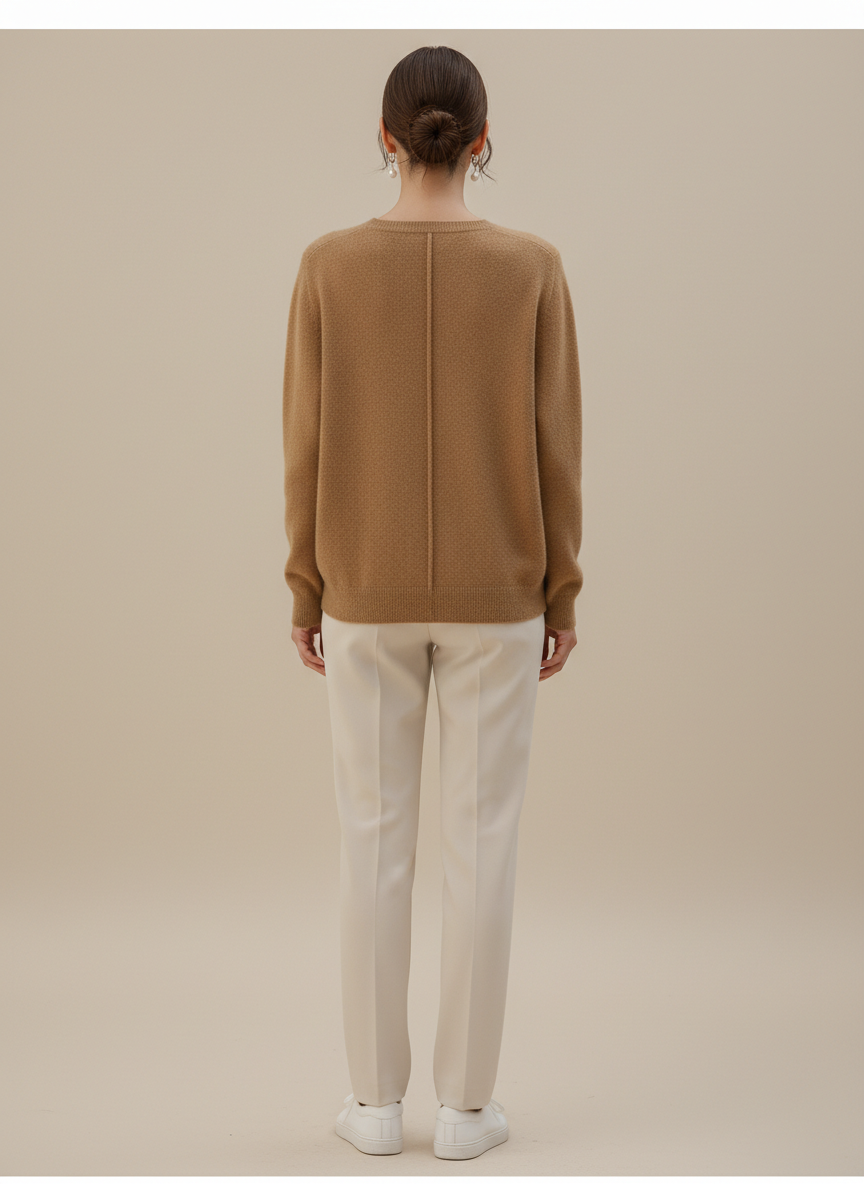 Women's Merino Wool O-Neck Sweater