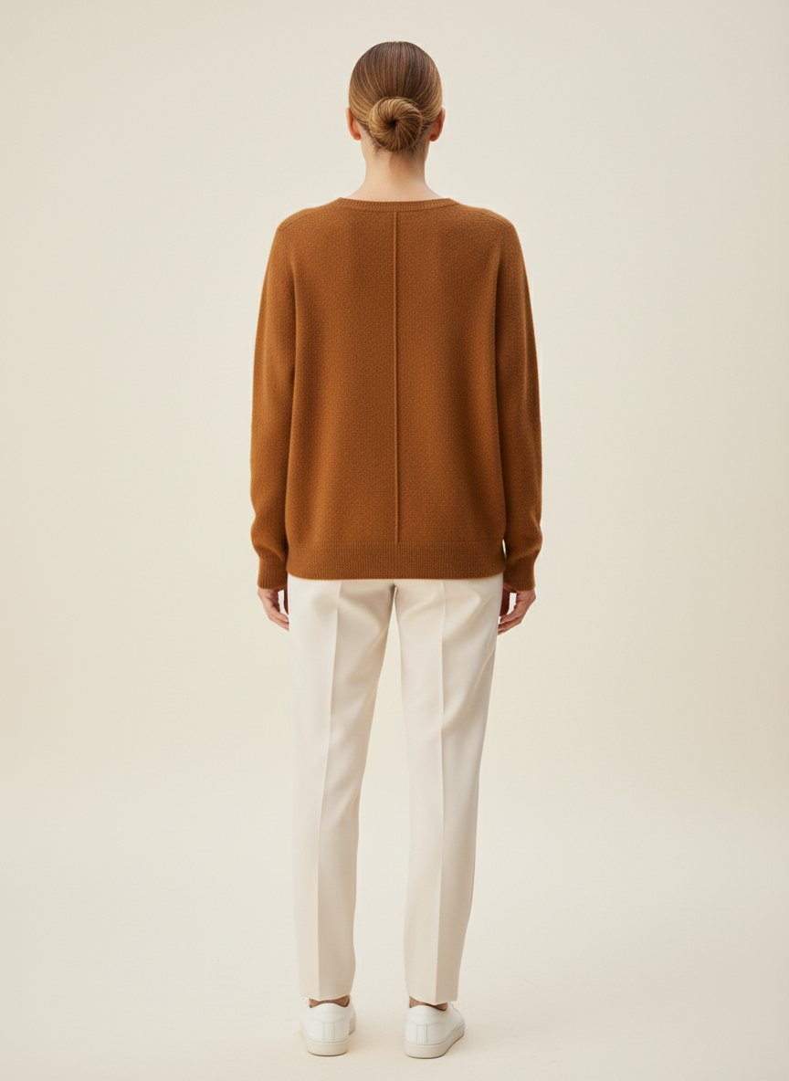 Women's Merino Wool O-Neck Sweater