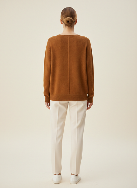 Women's Merino Wool O-Neck Sweater