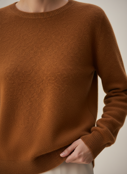 Women's Merino Wool O-Neck Sweater