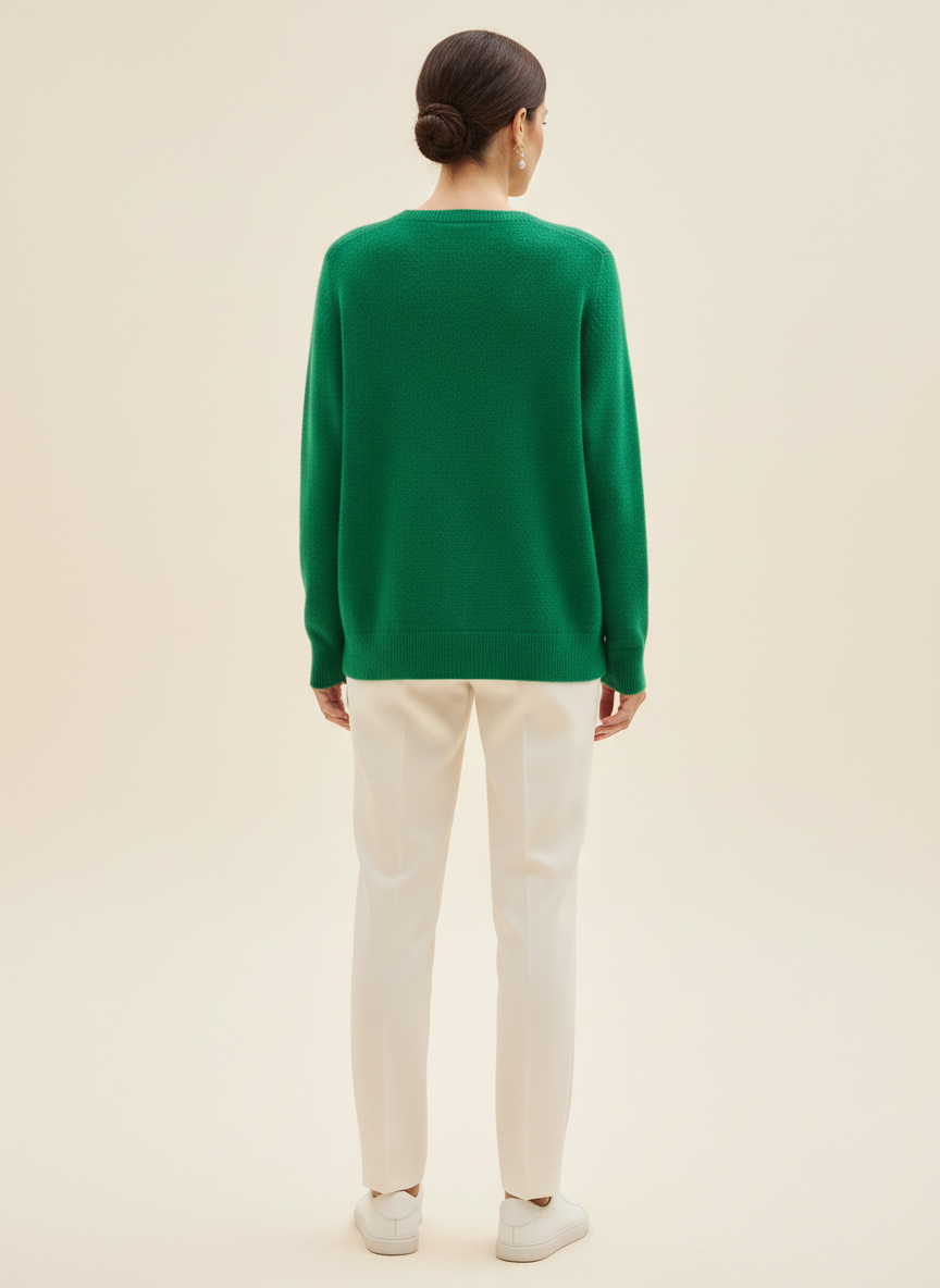 Women's Merino Wool O-Neck Sweater