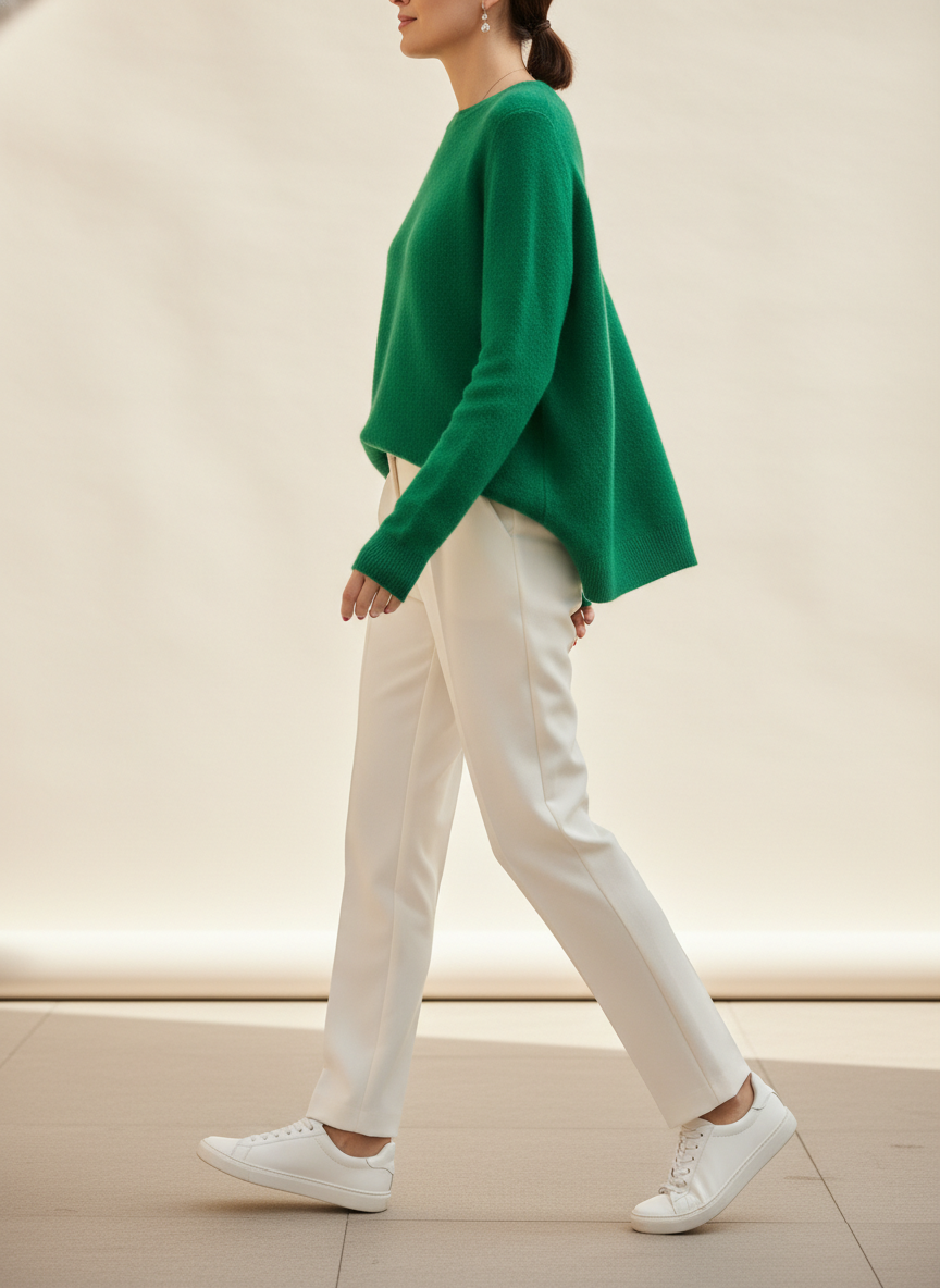 Women's Merino Wool O-Neck Sweater