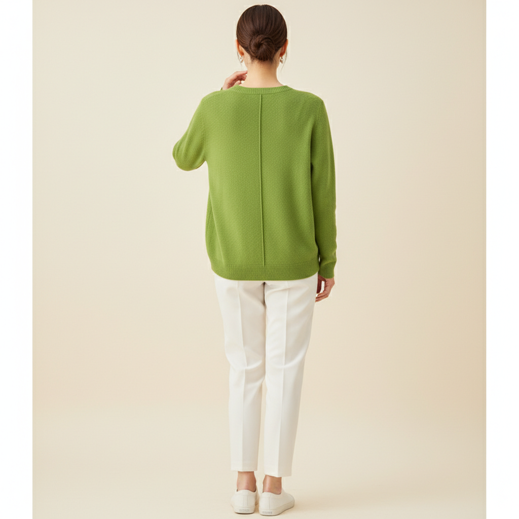 Women's Merino Wool O-Neck Sweater