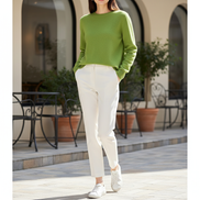 Women's Merino Wool O-Neck Sweater
