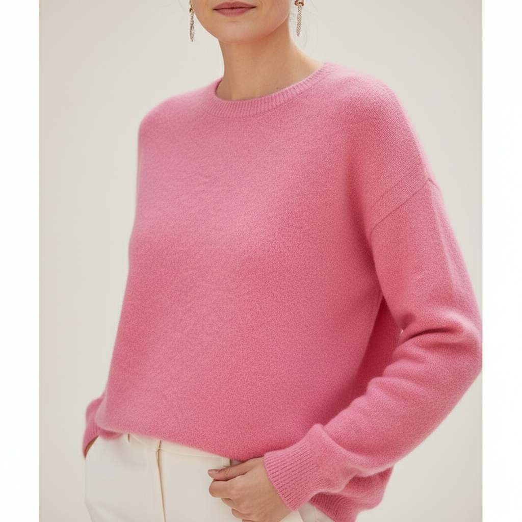 Women's Merino Wool O-Neck Sweater
