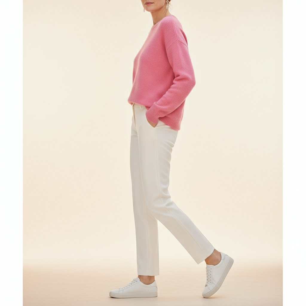 Women's Merino Wool O-Neck Sweater