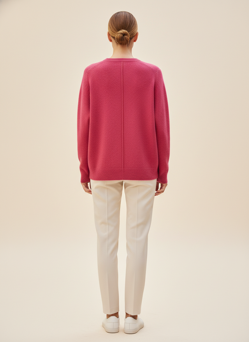 Women's Merino Wool O-Neck Sweater