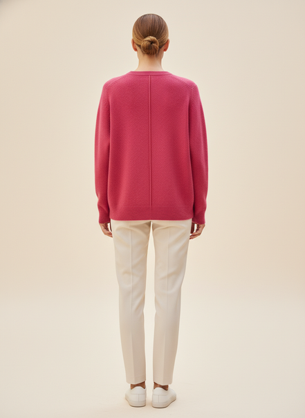 Women's Merino Wool O-Neck Sweater