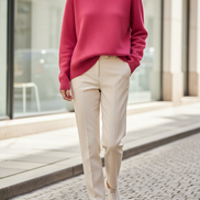 Women's Merino Wool O-Neck Sweater