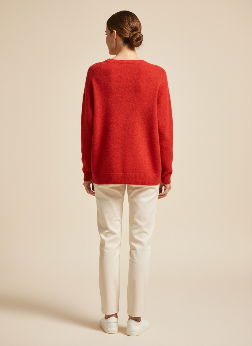 Women's Merino Wool O-Neck Sweater