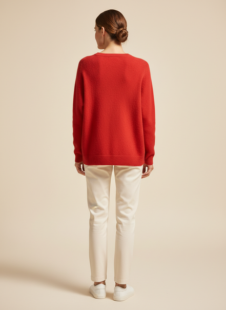 Women's Merino Wool O-Neck Sweater