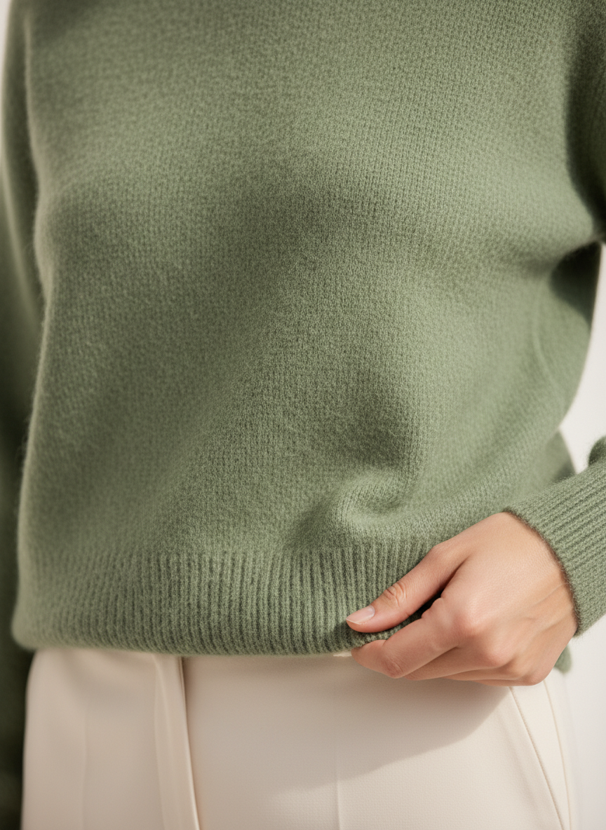 Women's Merino Wool O-Neck Sweater