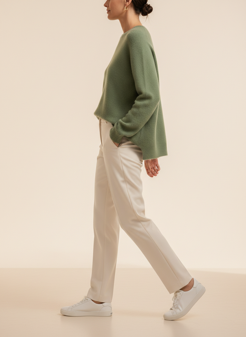 Women's Merino Wool O-Neck Sweater