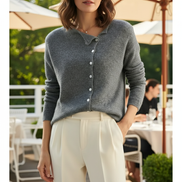 Women's Knit Button Cardigan Sweater