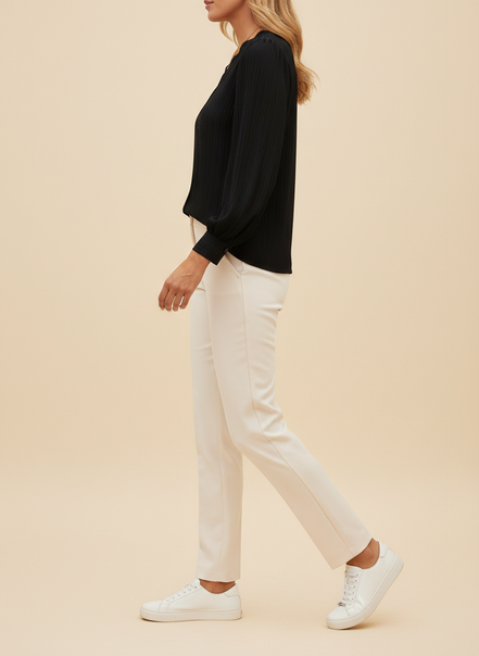 Women's Chiffon V-Neck Lace Top