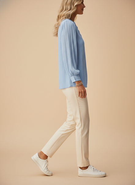 Women's Chiffon V-Neck Lace Top