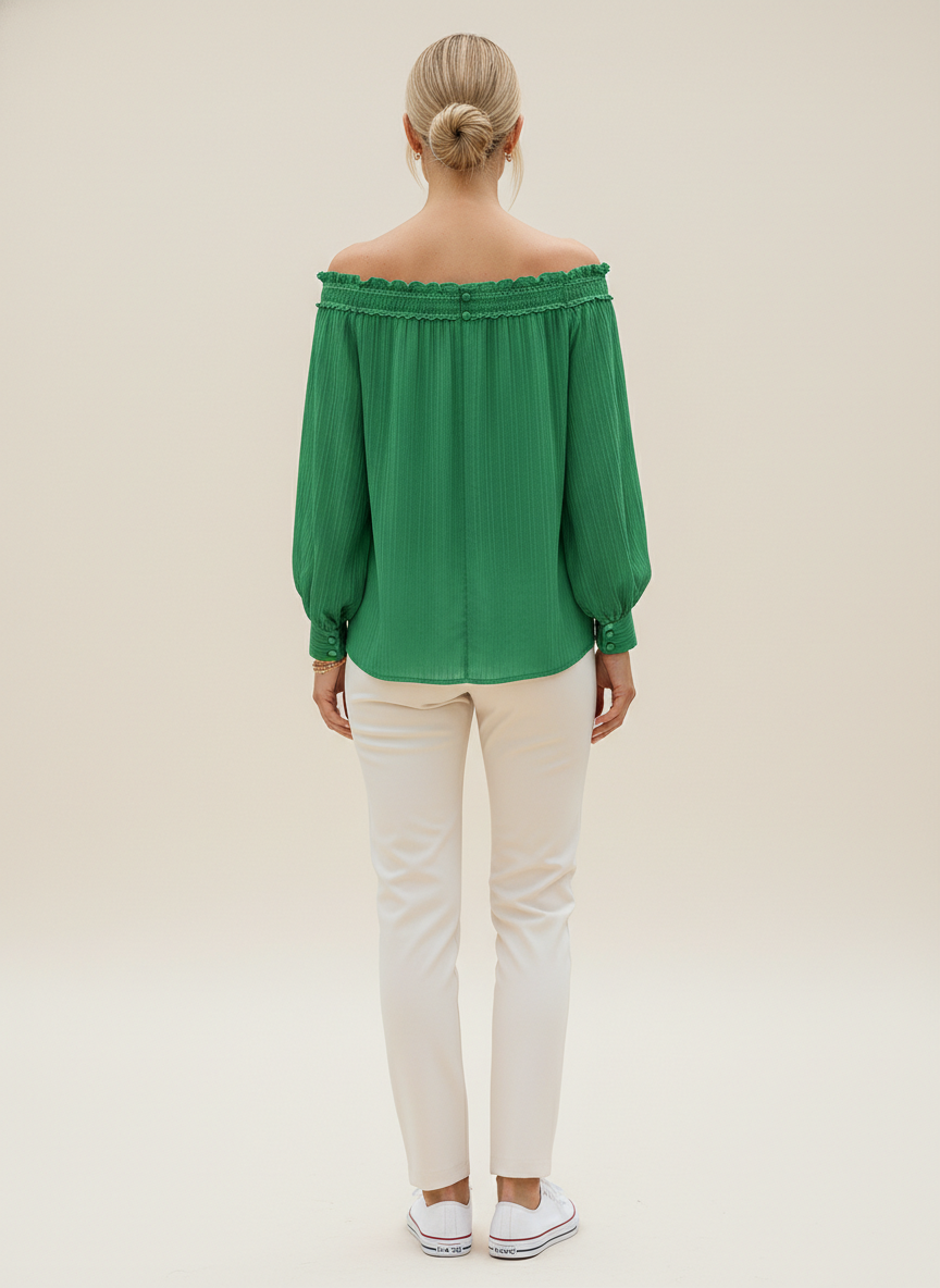 Women's Chiffon V-Neck Lace Top