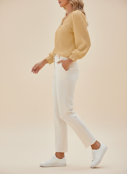 Women's Chiffon V-Neck Lace Top