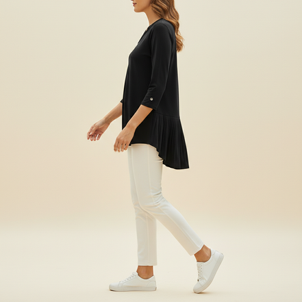 Women's V-Neck Three-Quarter Sleeve Blouse