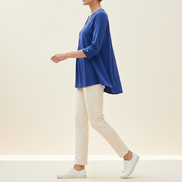 Women's V-Neck Three-Quarter Sleeve Blouse