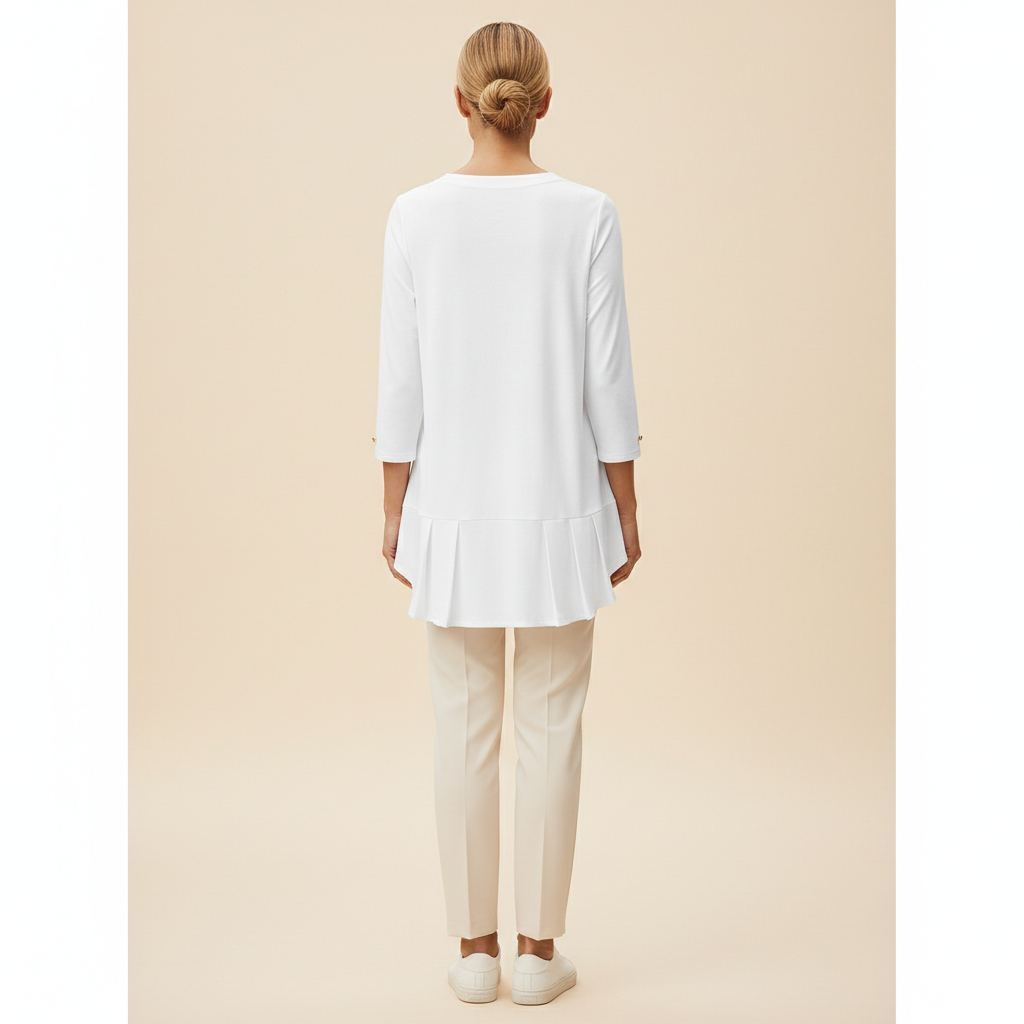 Women's V-Neck Three-Quarter Sleeve Blouse