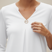 Women's V-Neck Three-Quarter Sleeve Blouse