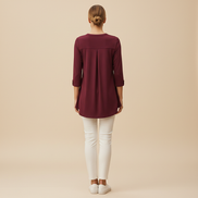 Women's V-Neck Three-Quarter Sleeve Blouse