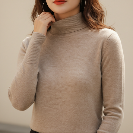 Women's Turtleneck Knitted Jumper