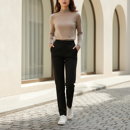 Women's Turtleneck Knitted Jumper