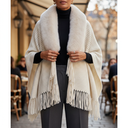 Women's Knitted Cardigan Cape Shawl
