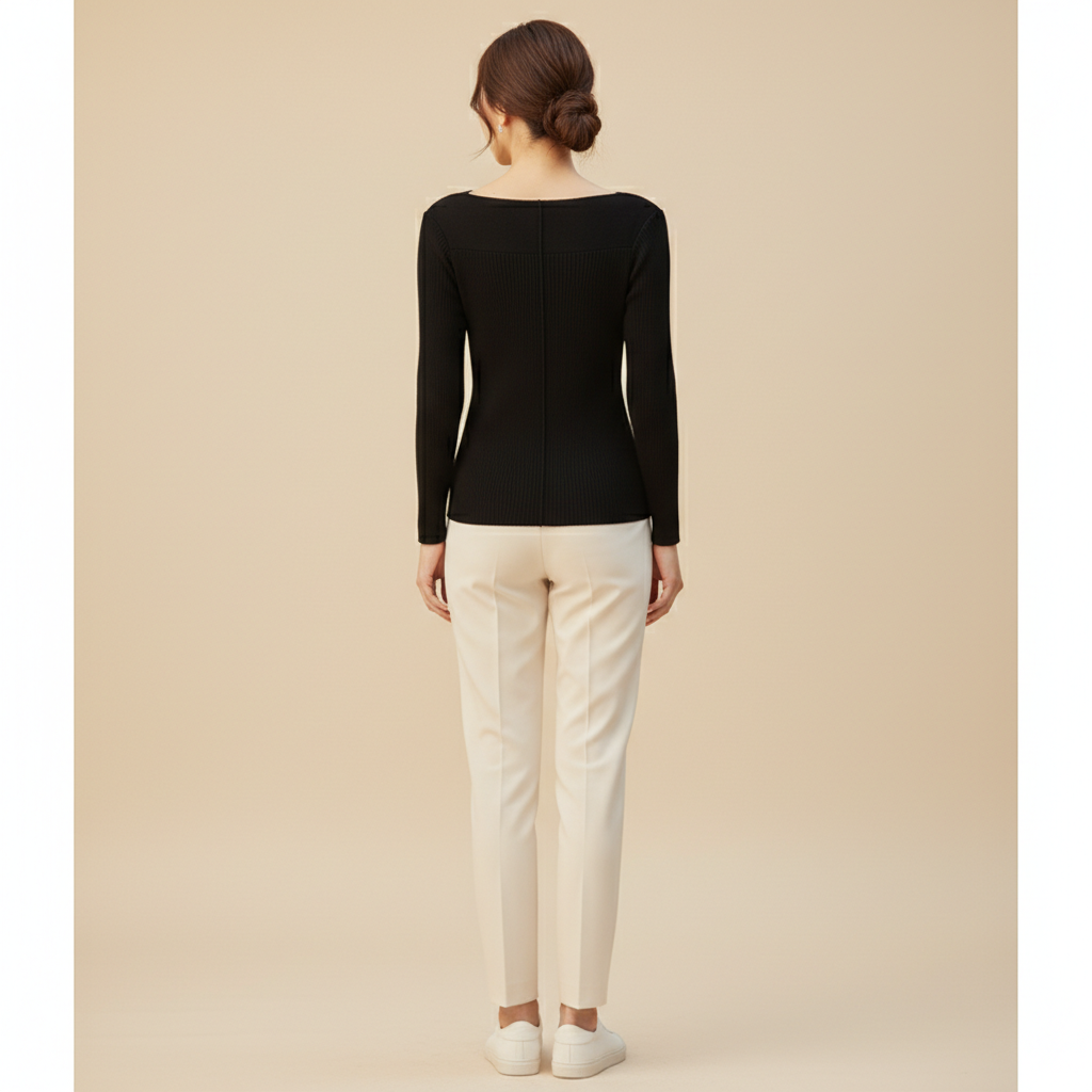 Women's Knitted O-Neck Pullover Sweater