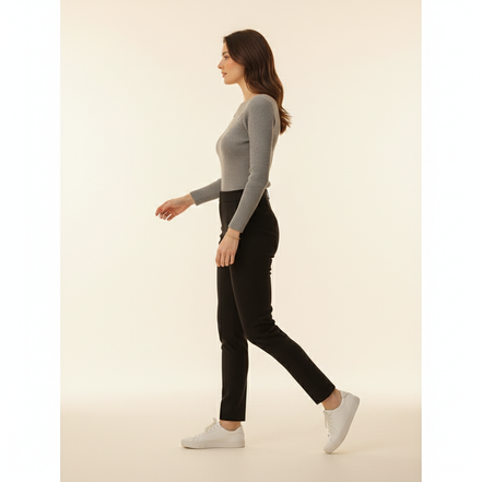 Women's Knitted O-Neck Pullover Sweater