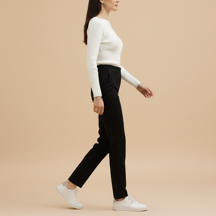 Women's Knitted O-Neck Pullover Sweater