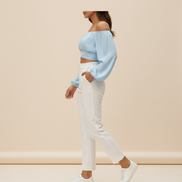 Women's Off Shoulder Chiffon Blouse